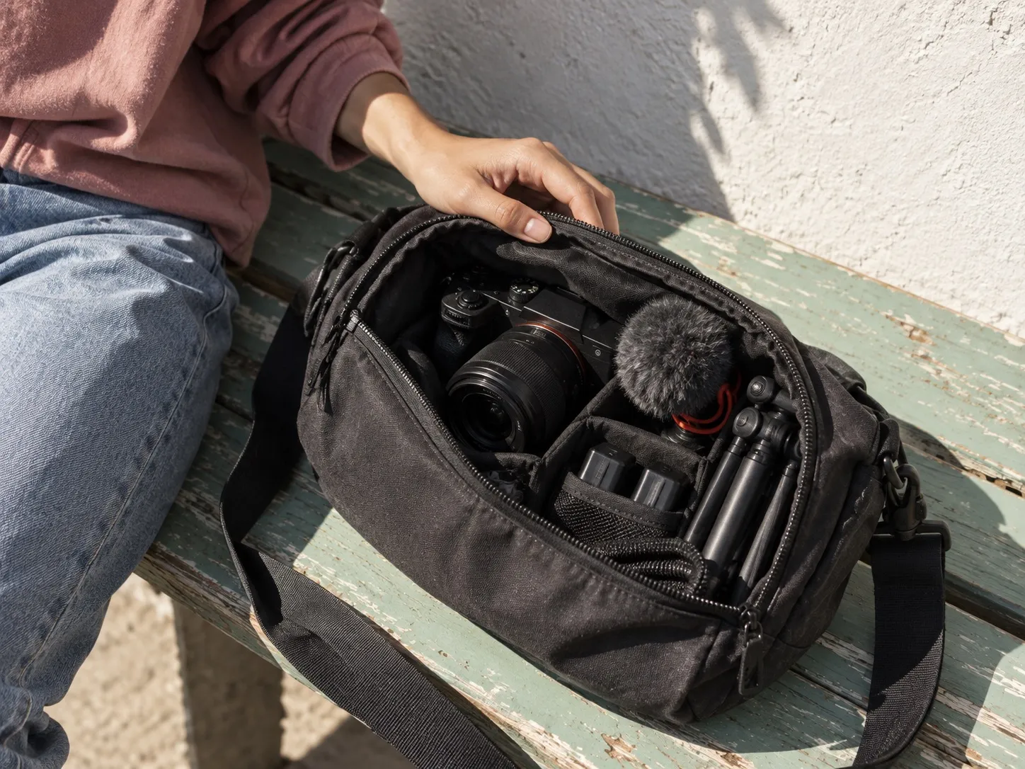 The stolen camera bag
